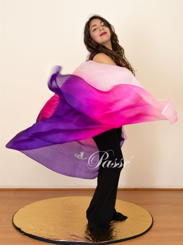 Velo degradé rosa pastel - fucsia y morado - Imagen 2