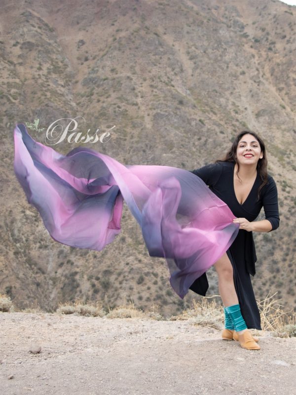 Velo degradé lila, purpura y rosa - Imagen 2