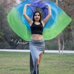 Velo degradé verde, celeste y lila