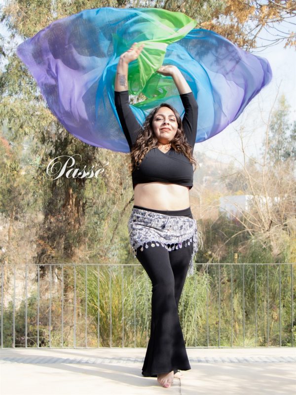 Velo degradé verde, celeste y lila - Imagen 2