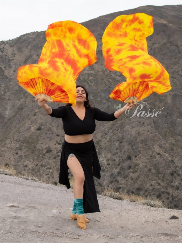 Abanico Tie-Dye Efecto fuego - Imagen 3