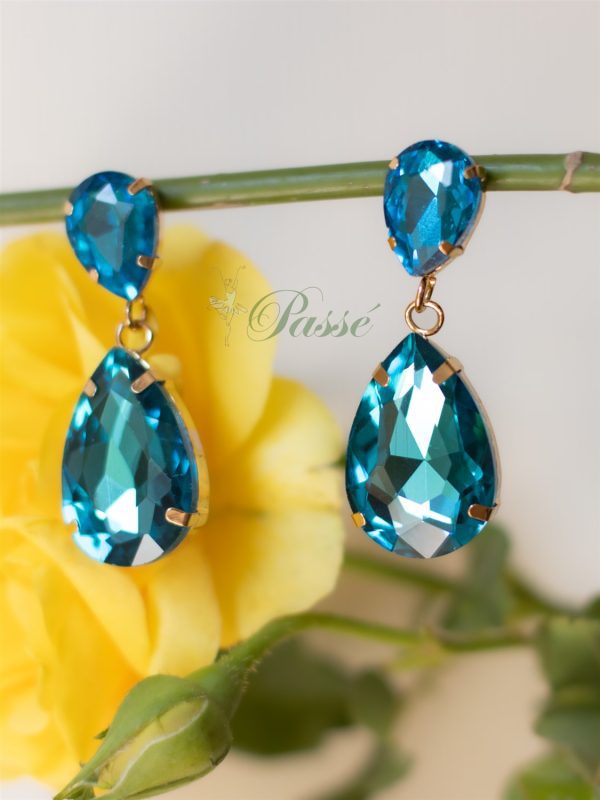 Aro strass gota azul cielo - Imagen 2