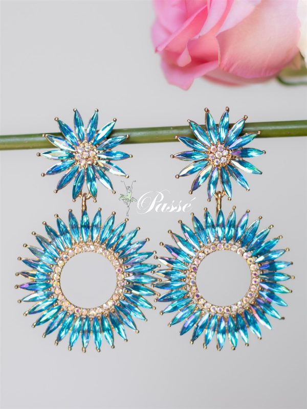 Aro strass celeste - tornasol - Imagen 2