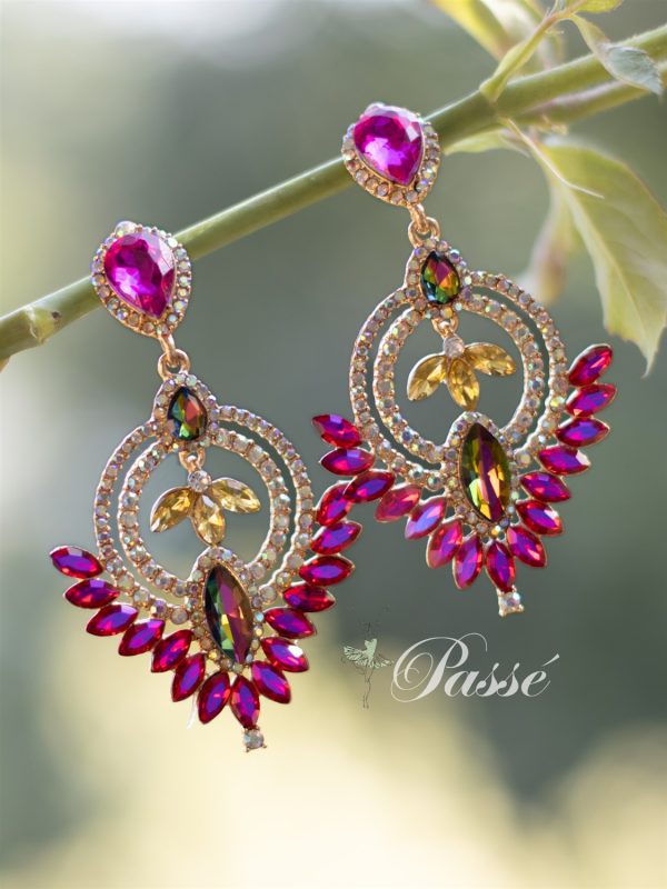 Aro strass tornasol fucsia - amarillo - Imagen 2