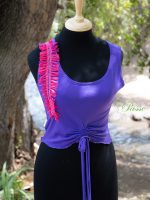 Top púrpura con flecos - Imagen 2