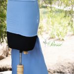 Falda irregular celeste