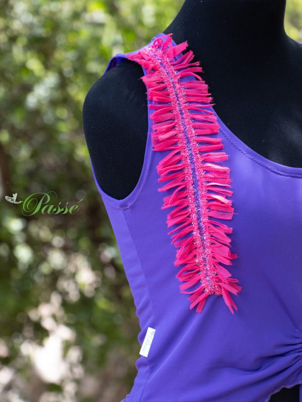 Top púrpura con flecos - Imagen 3