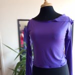 Top morado manga larga