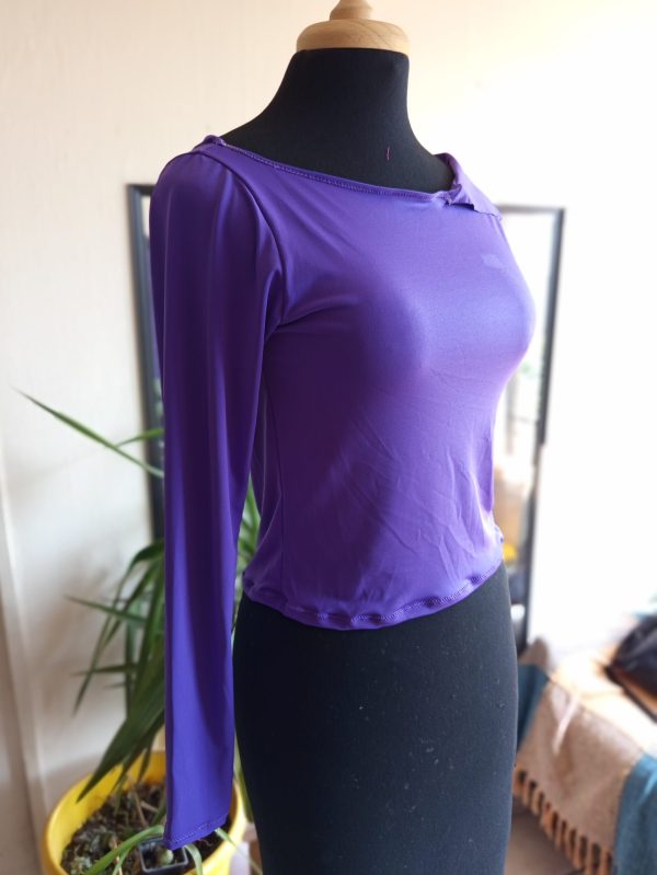 Top morado manga larga - Imagen 2