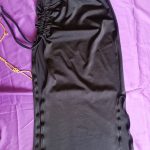 Falda negra con recogido