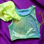 Top verde metalizado