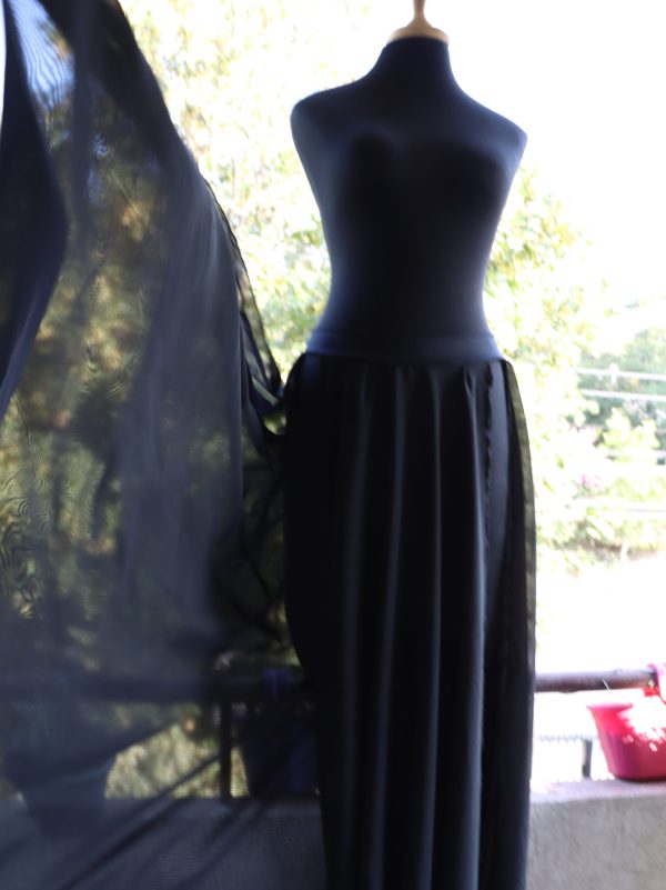 Falda plato gasa negra - Imagen 2